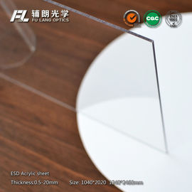 Chine la feuille acrylique opaque de 10mm, acrylique opaque lambrisse la valeur de la résistance 106~108Ω extérieure fournisseur
